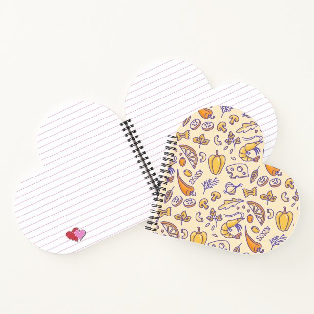 Sweat And Vegatables , cheese Pattern Notebook (Inside)