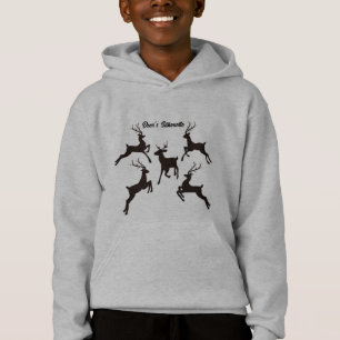 sweat-capuche deer's silhouette for kids