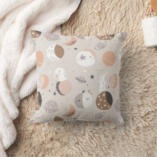 Sweat Dream Bunnies In Space Pattern Cushion