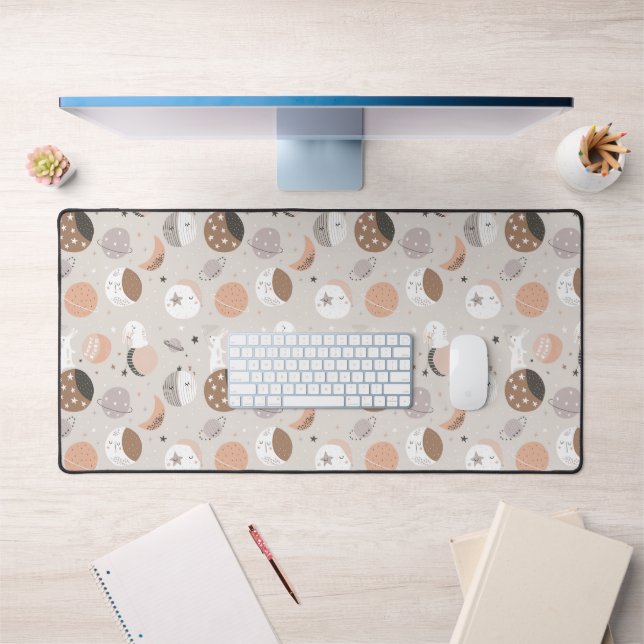 Sweat Dream Bunnies In Space Pattern Desk Mat (Office 1)