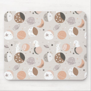 Sweat Dream Bunnies In Space Pattern Mouse Pad