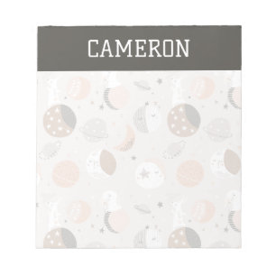Sweat Dream Bunnies In Space Pattern Notepad