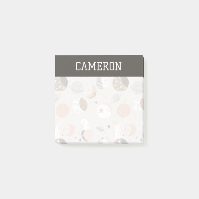 Sweat Dream Bunnies In Space Pattern Post-it Notes (Front)