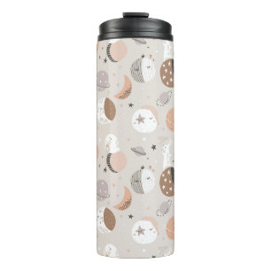Sweat Dream Bunnies In Space Pattern Thermal Tumbler