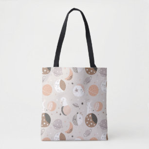 Sweat Dream Bunnies In Space Pattern Tote Bag