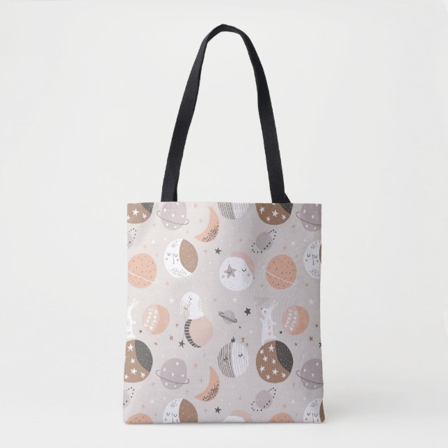 Sweat Dream Bunnies In Space Pattern Tote Bag (Front)