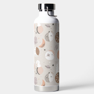 Sweat Dream Bunnies In Space Pattern Water Bottle