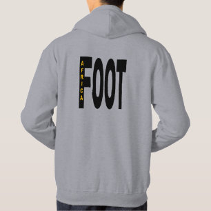 Sweat hood gray back man DESIGN FOOT AFRICA Hoodie