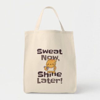 Sweat Now, Shine Later – Cute Fitness Cat Workout Tote Bag