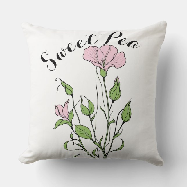 Sweat pea cushion (Front)