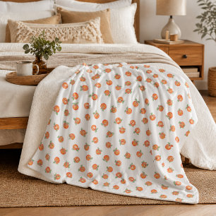 Sweat peach pattern sherpa blanket