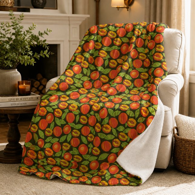 Sweat peach pattern sherpa blanket (Creator Uploaded)