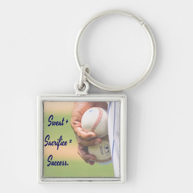 Sweat plus Sacrifice equals Success BASEBALL Key Ring (Front)