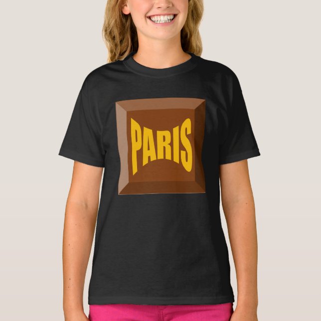 SWEAT-SHIRT RAGLAN NOIR PARIS T-Shirt (Front)