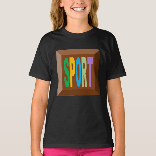 SWEAT-SHIRT RAGLAN SPORT CHOCOLAT BONBONS T-Shirt (Front)