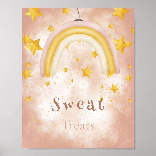 Sweat Treats Boho rainbow gold stars magic dust Poster (Front)