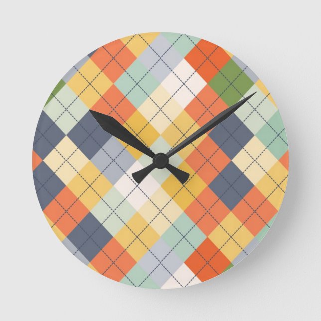 Sweater Background 2 Round Clock (Front)