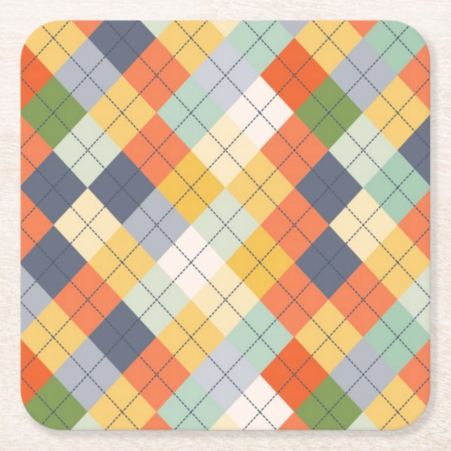 Sweater Background 2 Square Paper Coaster (Front)