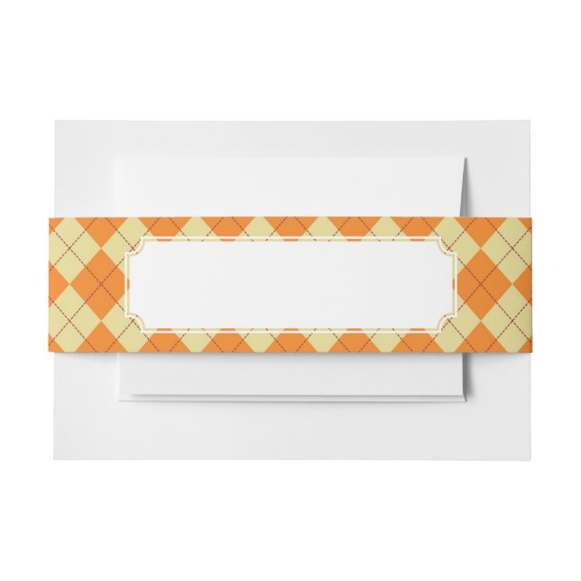Sweater Background Invitation Belly Band (Front Example)