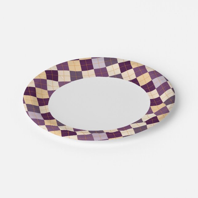 Sweater Background Paper Plate (Angled)