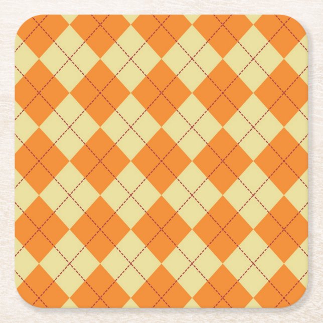 Sweater Background Square Paper Coaster (Front)
