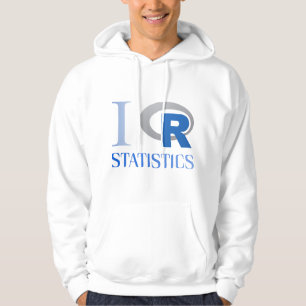 Sweater shirt with hood of I love R Statistics