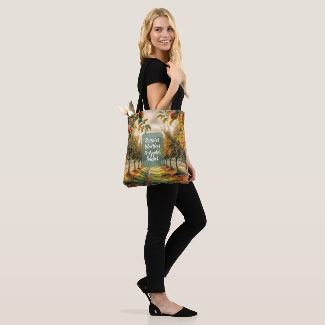 Sweater Weather & Apples Forever |  Tote Bag (On Model)