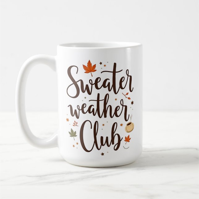 Sweater Weather Club Personalised Coffee Mug (Left)