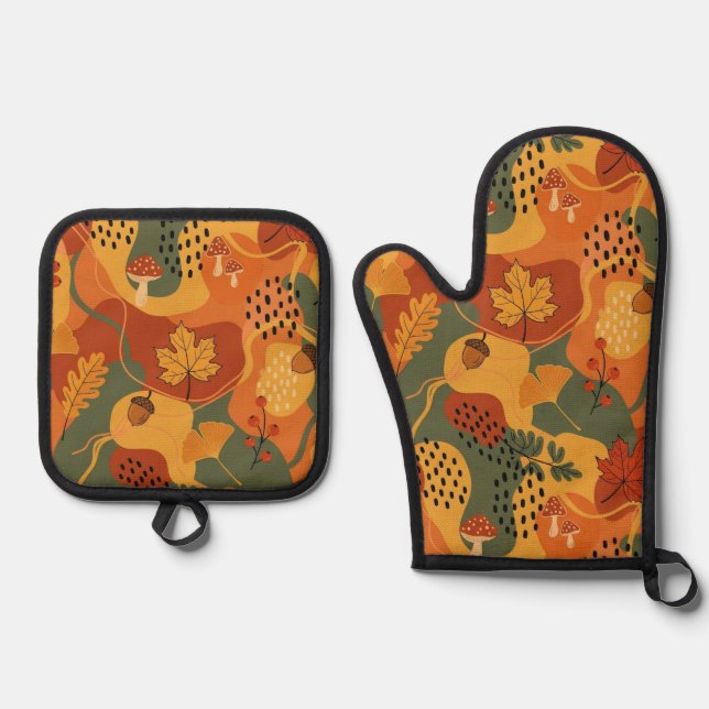 Sweater Weather Forever Oven Mitt & Pot Holder Set (Front)