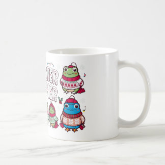 "Sweater Weather Frogs - Festive and Cosy" Coffee Mug