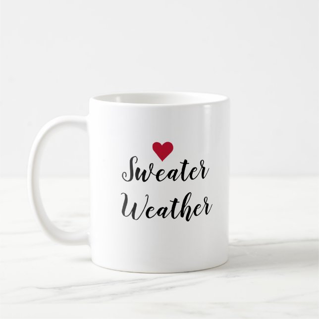 Sweater Weather Love Coffee Mug (Left)