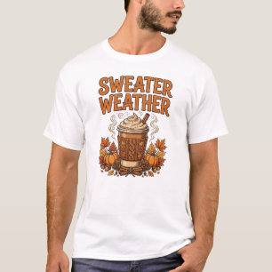 Sweater Weather Pumpkin Spice Coffee Fall T-Shirt