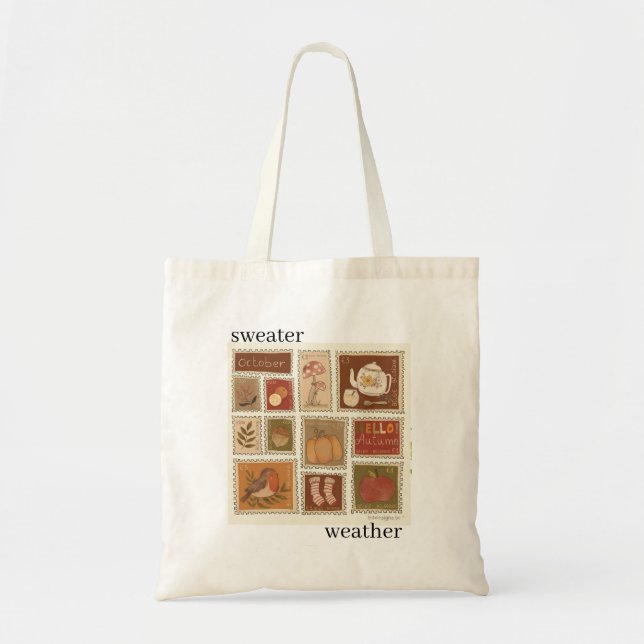 sweater weather tote bag (Front)