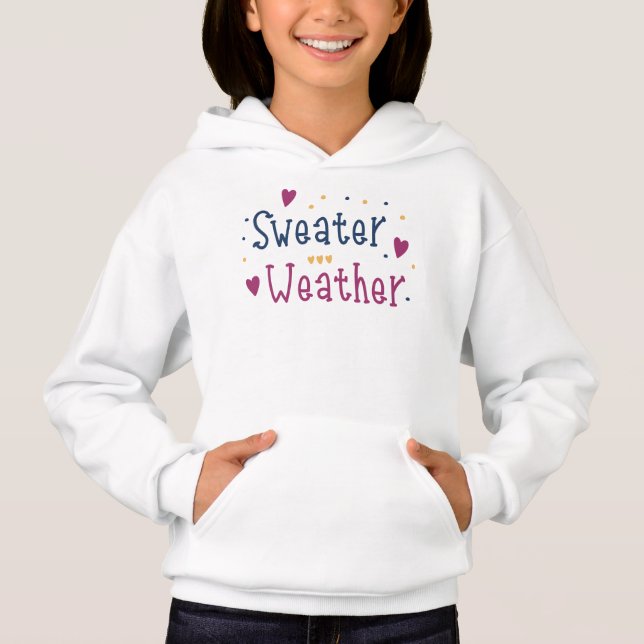 Sweater Weather Typography Pink Blue (Front)