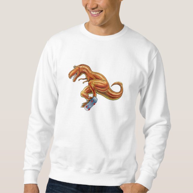 Sweatshirt Cartoon T-rex with Skateboard (Front)