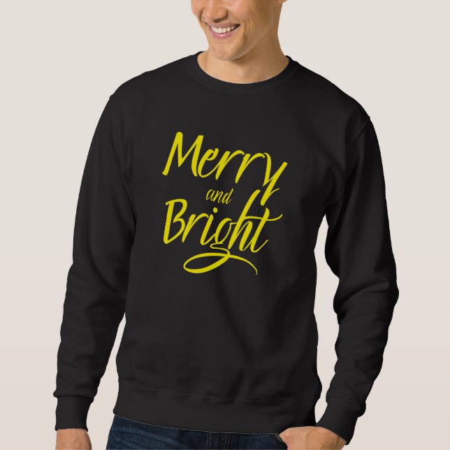 Sweatshirt : Merry and Bright (black) (Front)