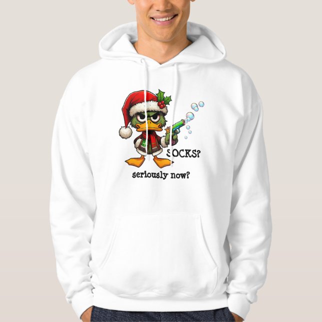 Sweatshirt "Socks? Seriously now?" No X-mas Duck (Front)