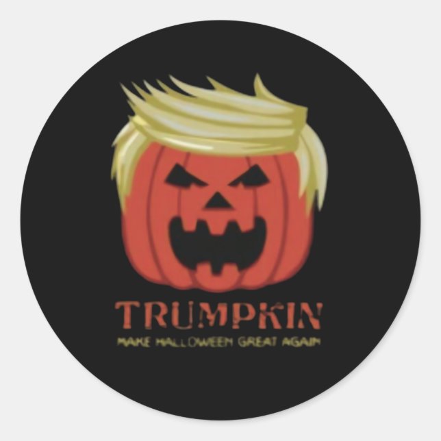Sweatshirt, Trumpkin, Halloween Merch  Classic Round Sticker (Front)