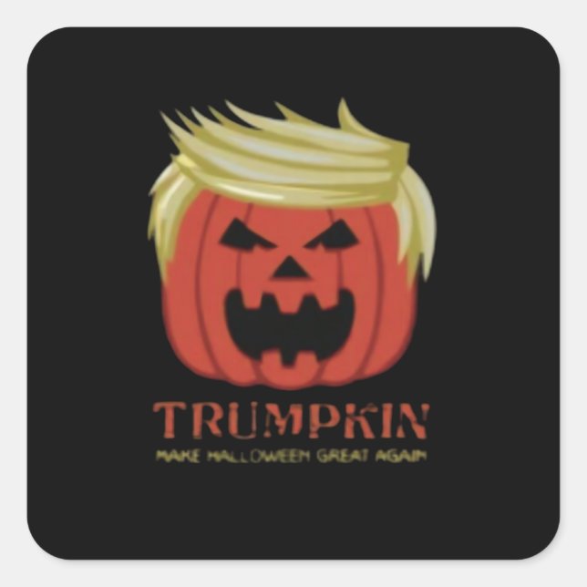 Sweatshirt, Trumpkin, Halloween Merch  Square Sticker (Front)