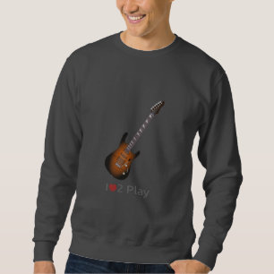 Sweatshirt with illustration of an electric guitar