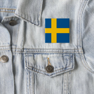 Sweden 15 Cm Square Badge