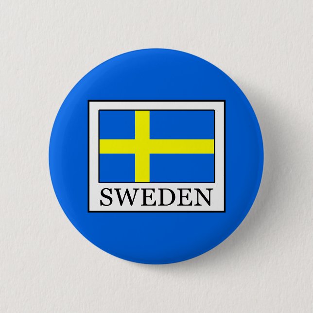 Sweden 6 Cm Round Badge (Front)