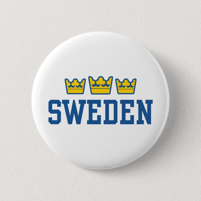 Sweden 6 Cm Round Badge (Front)