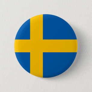 Sweden 6 Cm Round Badge