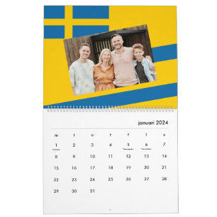 Sweden   Add Your Photo Swedish Flag 2026 Calendar