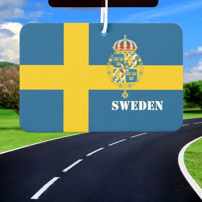 Sweden air freshener, car fresh, Swedish Flag Car Air Freshener (Creator Uploaded)