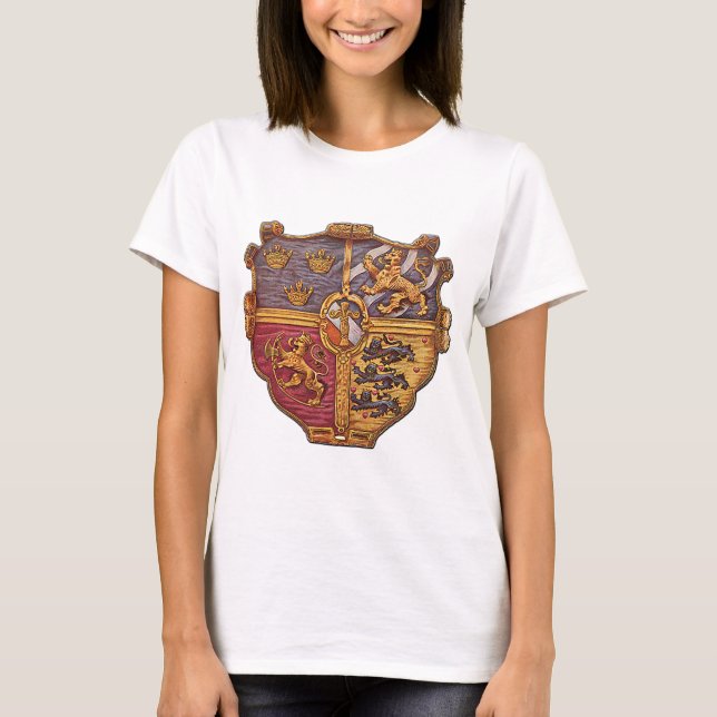 Sweden Ancient Coat of Arms T-Shirt (Front)