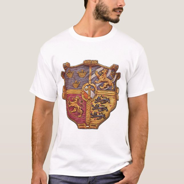 Sweden Ancient Coat of Arms T-Shirt (Front)