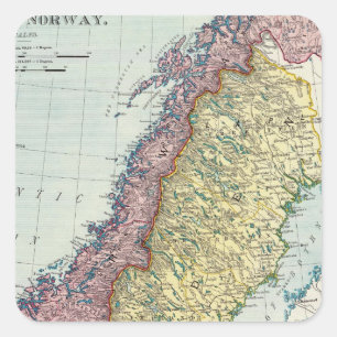Sweden and Norway 5 Square Sticker