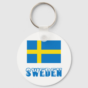 Sweden and Swedish Flag Key Ring